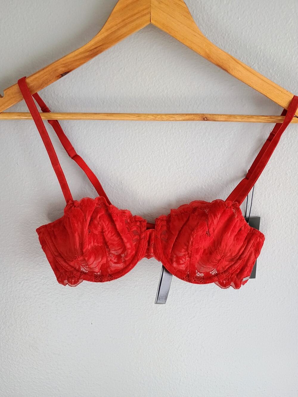 Savage X Fenty red lace bra sultry velvet sexy lingerie romantic date night
